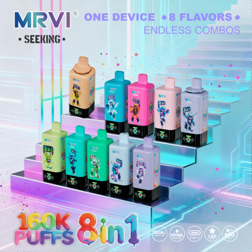 MRVI SEEKING 160K Puffs 8 in 1 flavor——10PCS/BOX